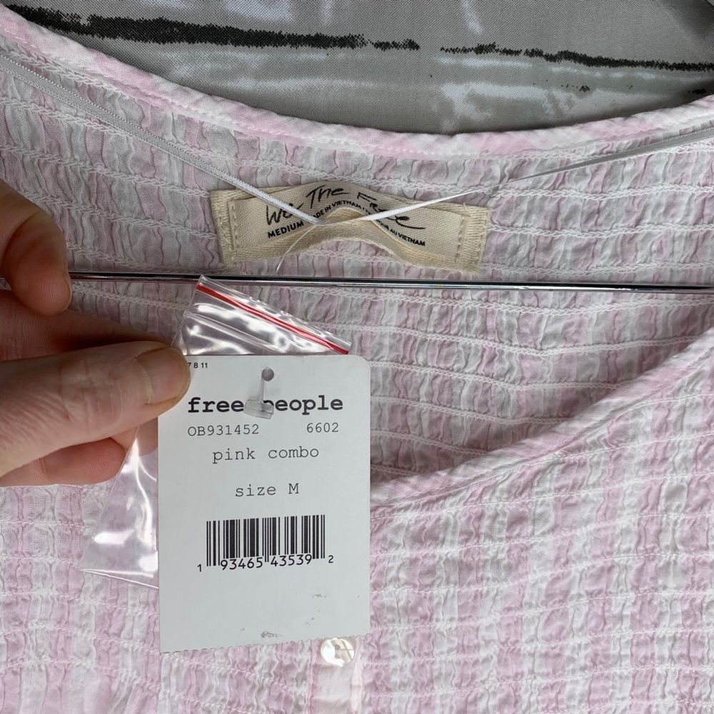 NWT We the Free Pink Combo Seer Sucker Ombré Tank Size Medium - Picture 4 of 7